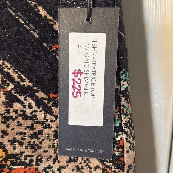NWT Hunter Bell New York Beatrice Top in Mosaic Shimmer Fashion Designer Size 4 - Picture 5 of 11